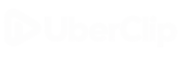 logo blanc uberclip minimaliste